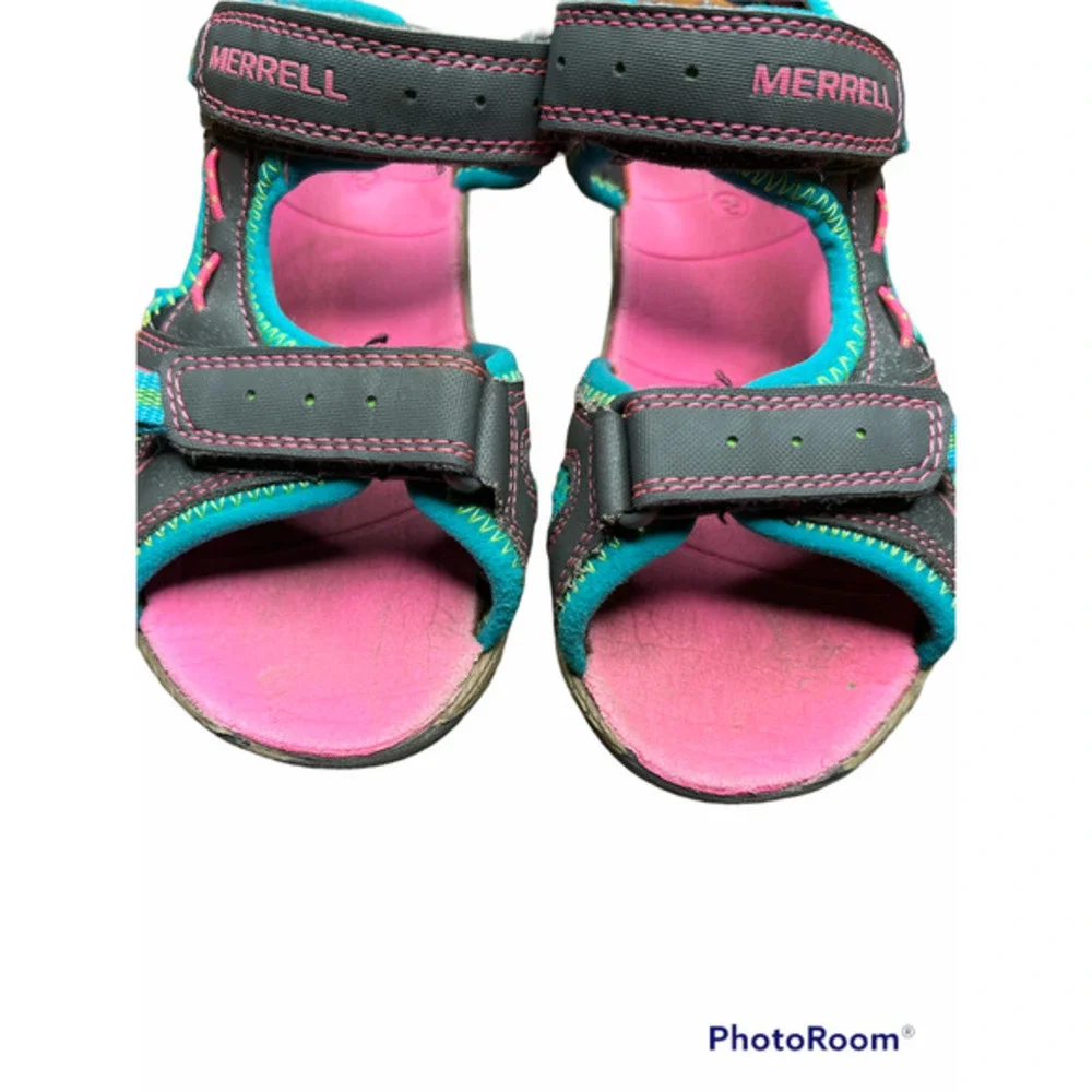 Merrell sandals Gray pink and blue size 1